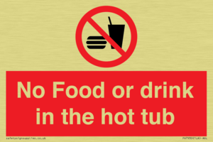 No Food or drink in the hot tub